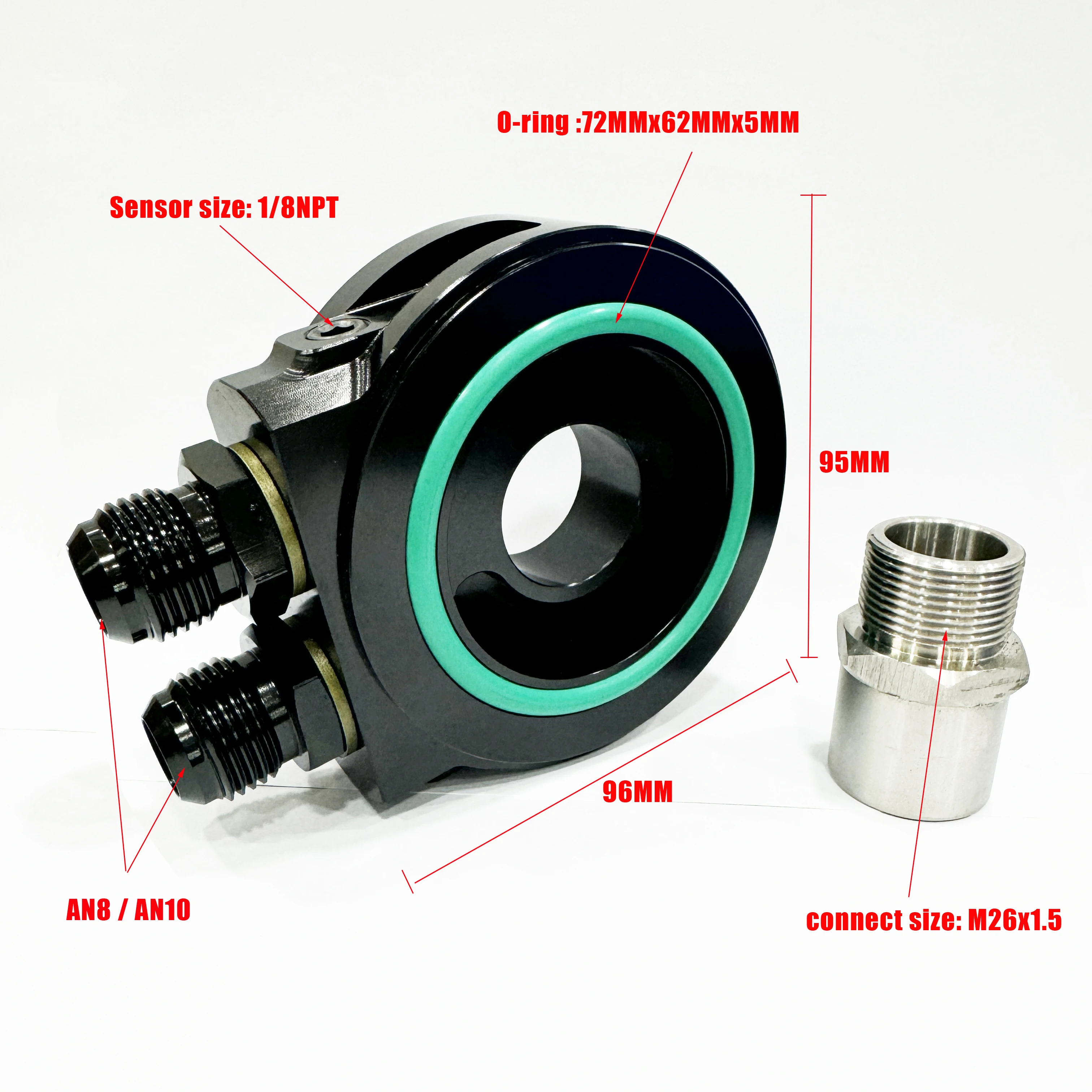 Адаптер масляного радиатора для H*yundai Terracan Grand Starex H1 K*ia Carn*ival Bongo алюминиевый