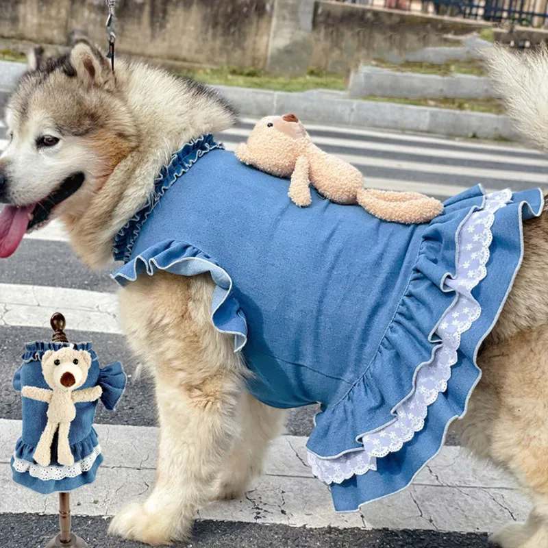 

Large Dog Clothing Summer Big Dog Dress Poodle Schnauzer Husky Samoyed Labrador Golden Retriever Alaskan Malamute Clothes