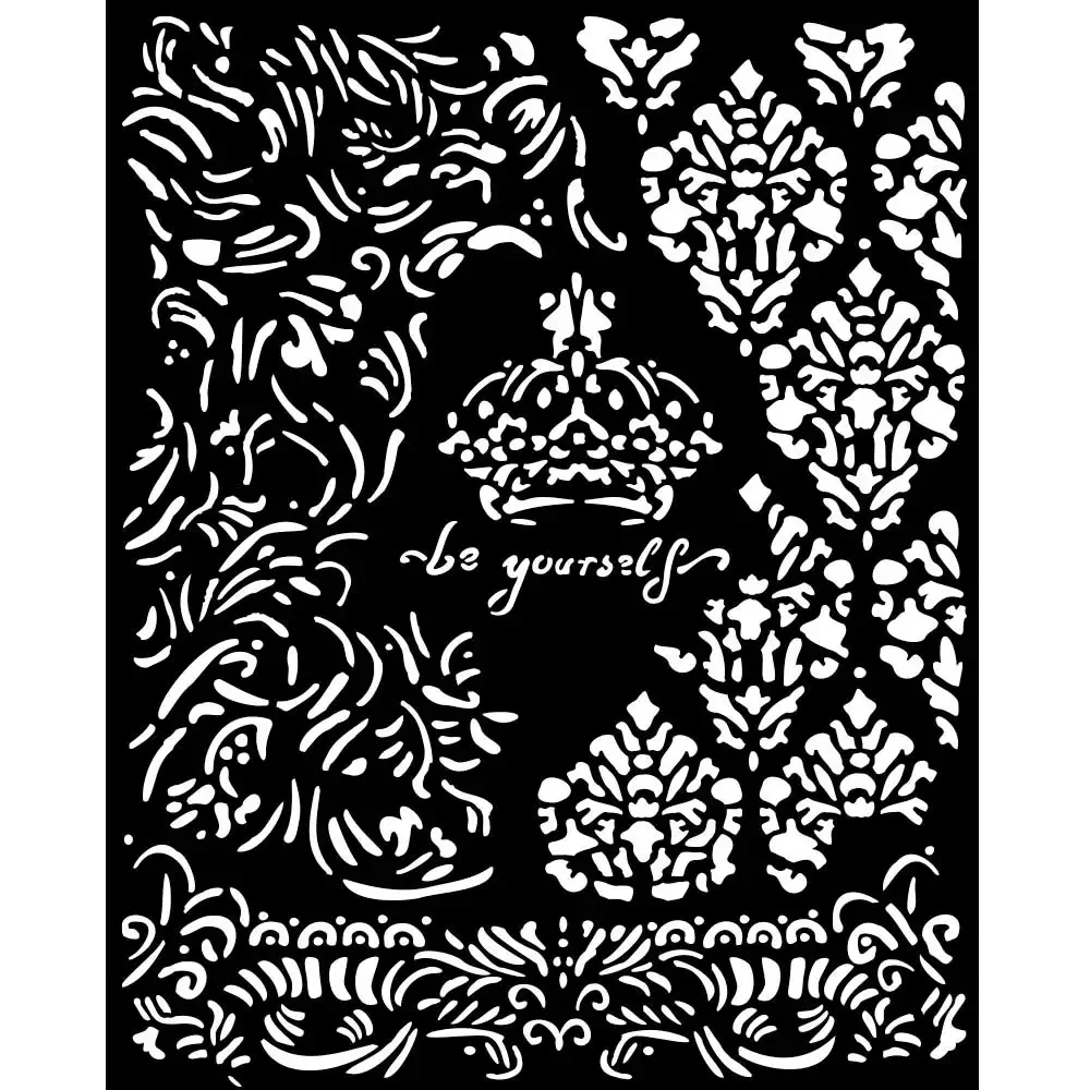 CracksAlterego Pismo Korona Lace Kwiaty Flower Stencil Metal Cutting Die Silicone Stamp Scrapbooking Photo Album Card DIY Paper