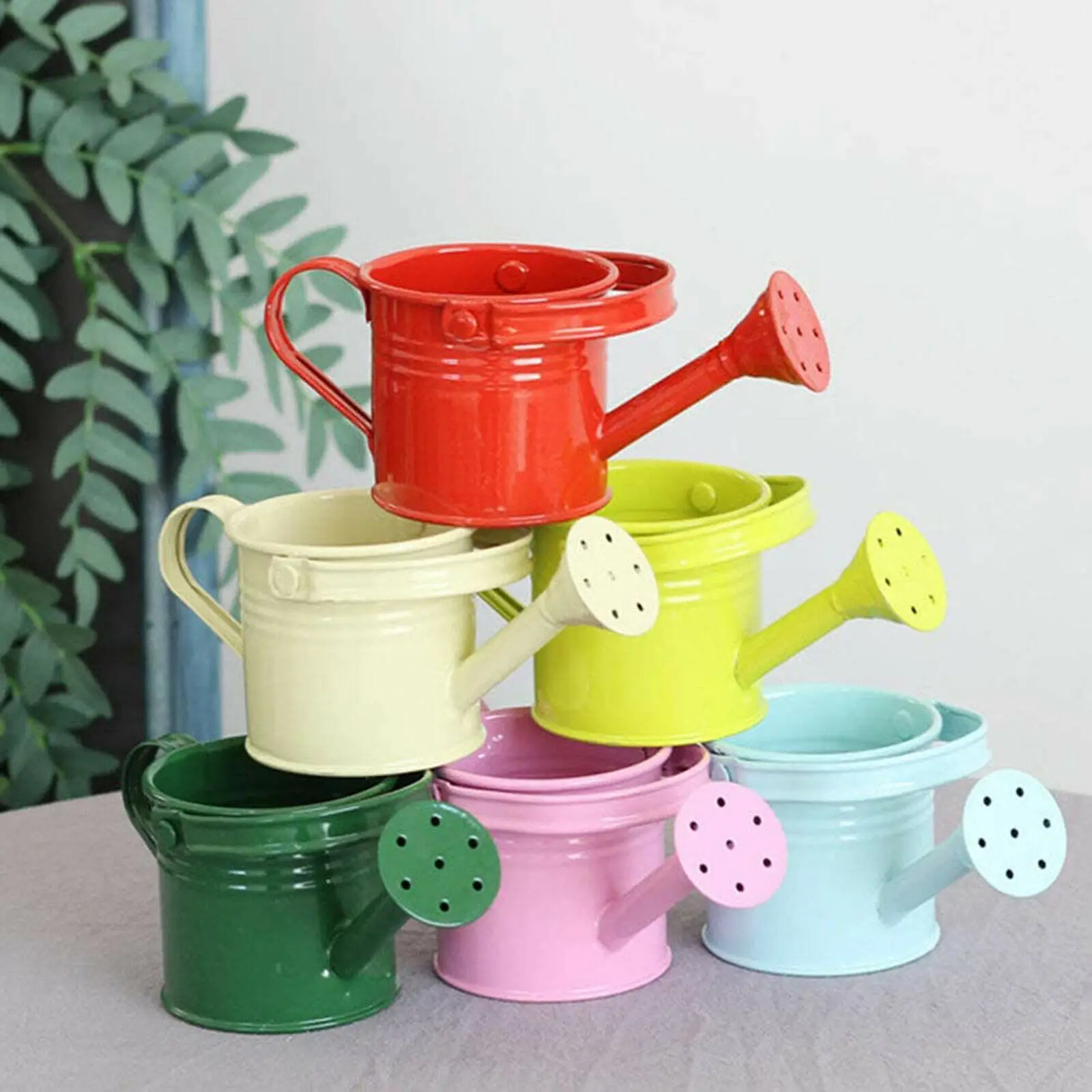 

Children Garden Flower Kettle Mini Small Water Spraying Pot Metal Watering Can Sprinkled Gardening Supplies