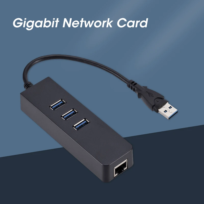 

1000Mbps USB Gigabit Ethernet Adapter 3 Ports USB 3.0 HUB USB to Rj45 Lan internet Network Card for Macbook Mac Desktop