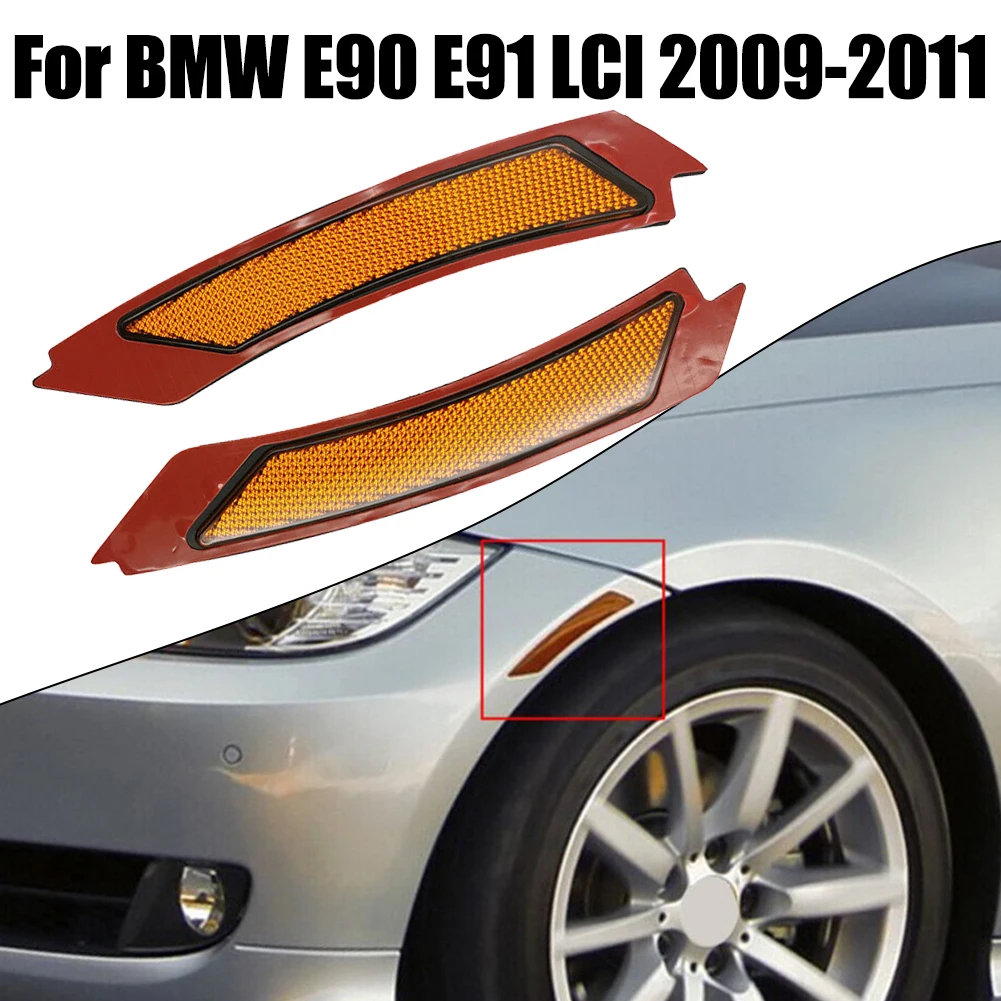 

2 шт., отражатели для бампера, отражатели для бампера 63147205397 для BMW E90 E91 4D LCI 09-11, отражатели для переднего бампера, абсолютно новые