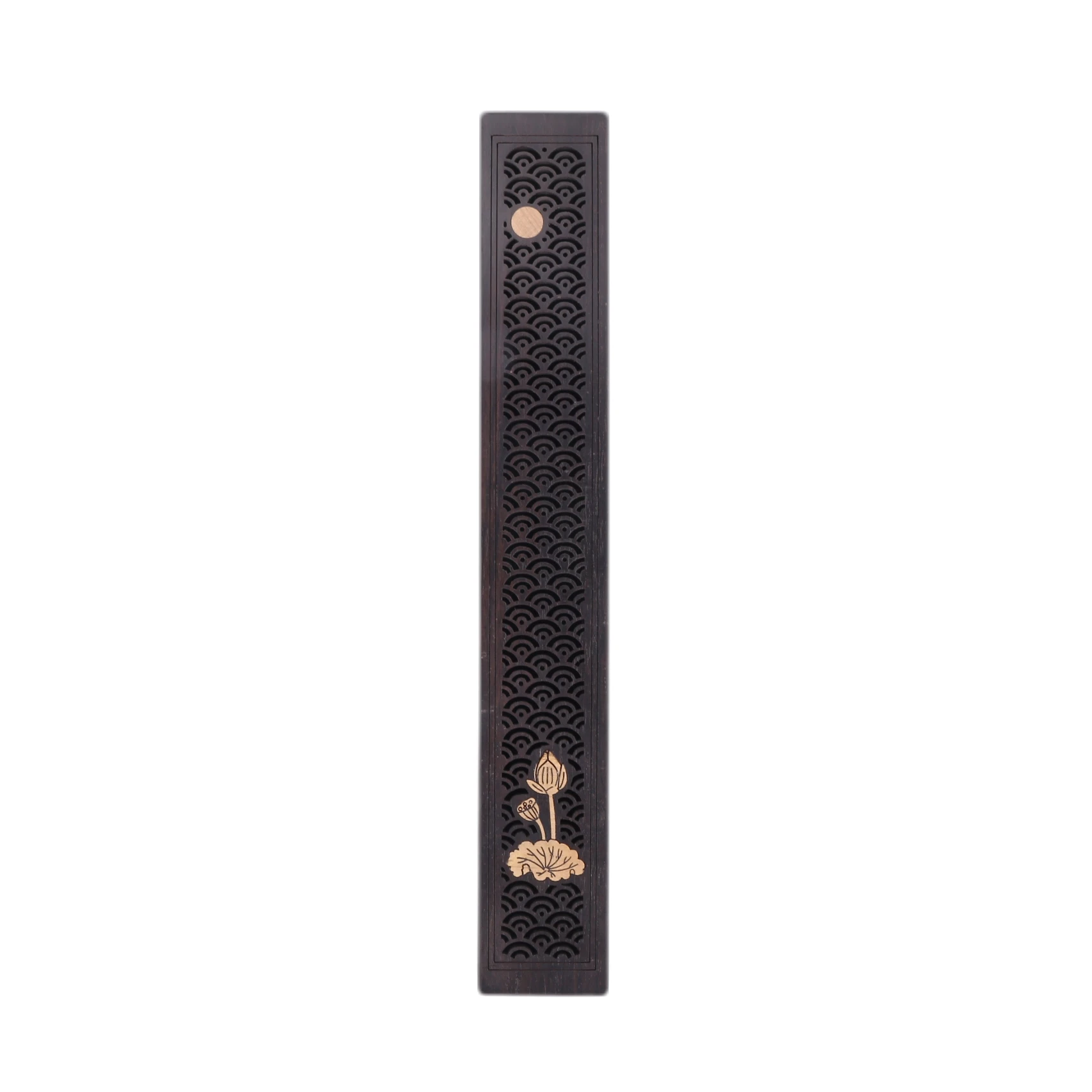 

1Pcs Black Wooden Holder Coffin Burner Wood Burner Box Aromatherapy Censer Office C