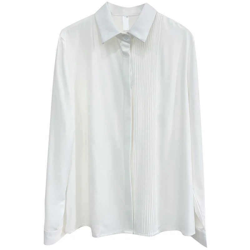 

Women Spring Autumn Style Blouses Shirts Lady Office Wear OL Long Sleeve Turn-down Collar Solid Color Blusas Tops ZZ2010