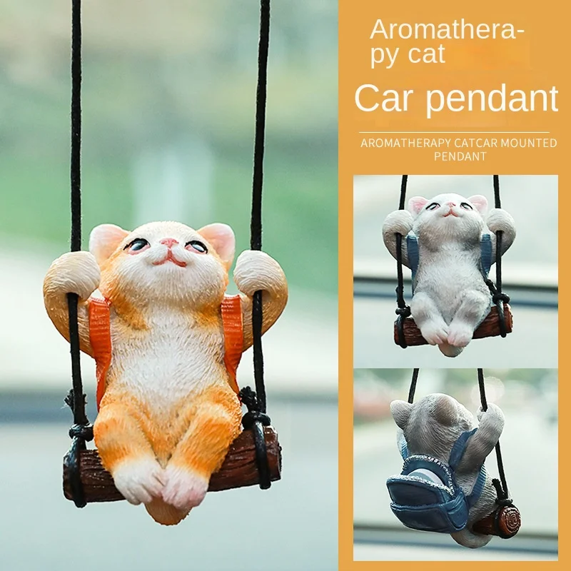 

Car Aromatherapy pendant Kitten Interior Hanging ornament trinkets Rearview mirror Pendant accessories Car interior