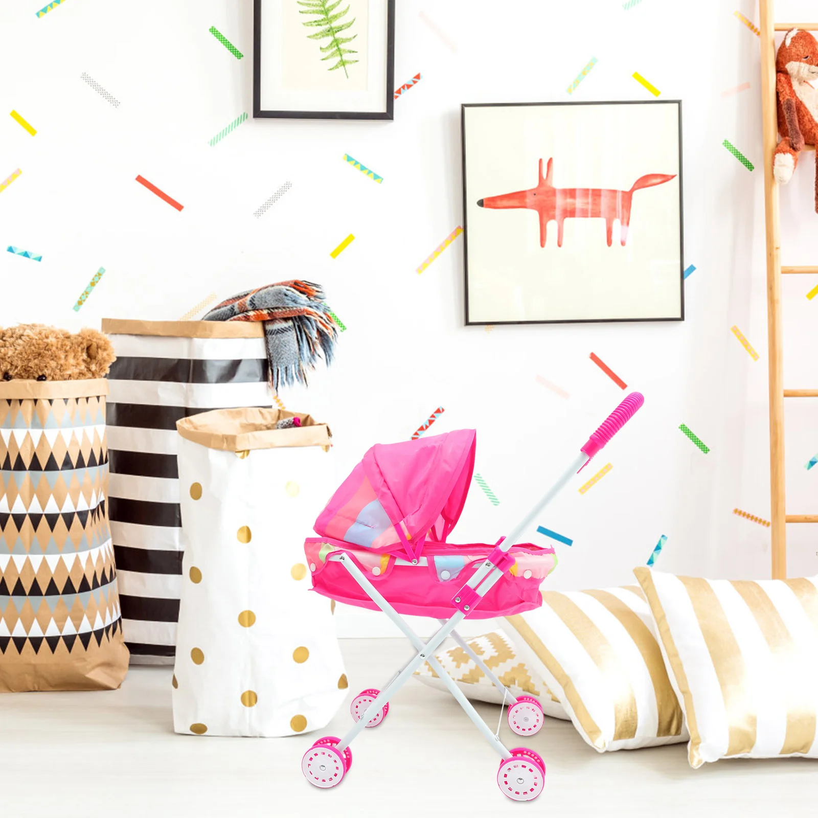 Подвижная модель коляски имитация тележки аксессуары для детей украшения дома