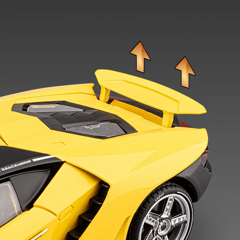 1:18 LP770 LP770-4 модель спортивного автомобиля из сплава, литая под давлением металлическая гусеница, гоночный автомобиль, модель автомобиля, звуковая и световая имитация, детская игрушка в подарок (art.: 3920ce33eece7) - 3920ce33eece7
