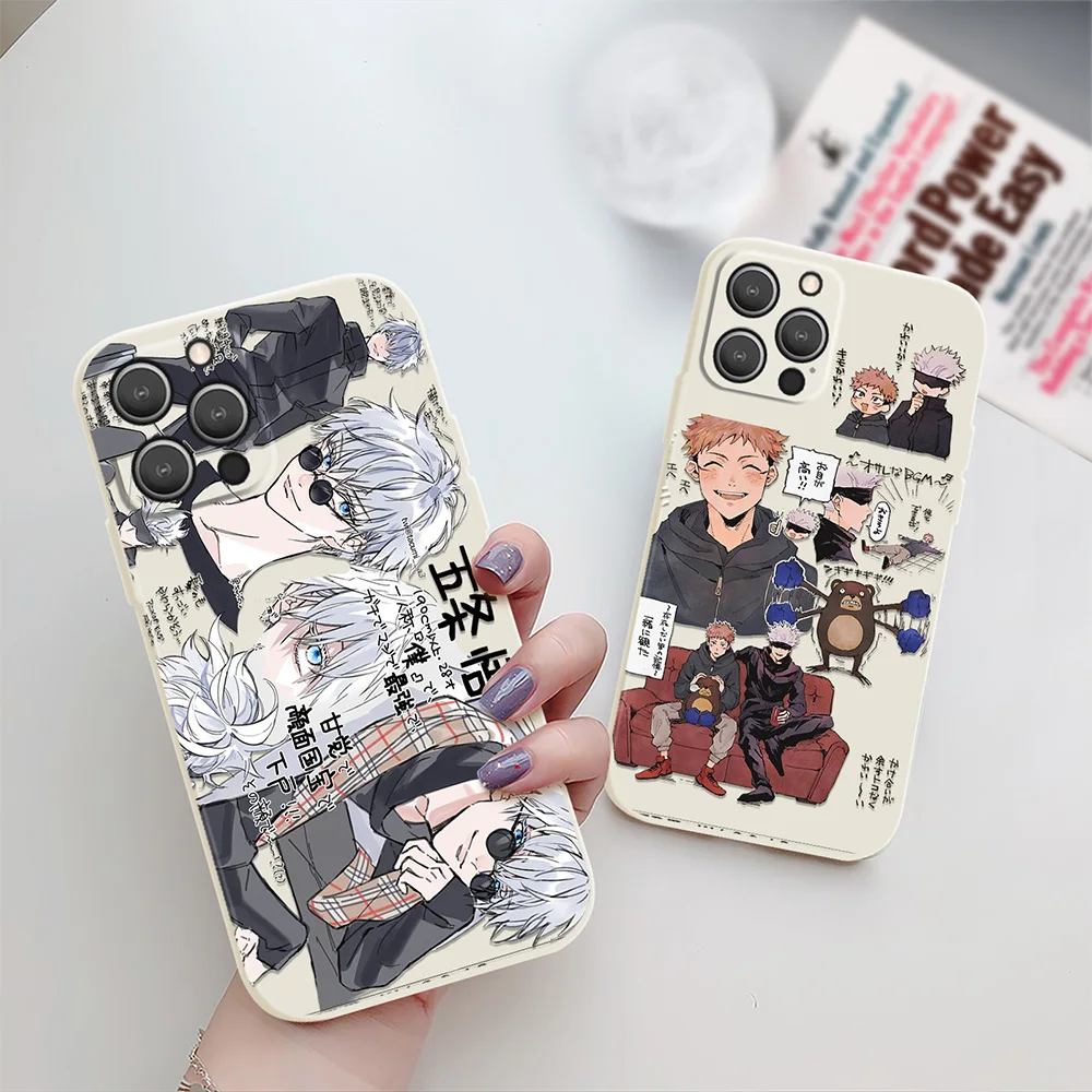 

Shockproof Phone Case for Iphone 11 13 12 Mini Pro Max XS X XR 7 8 Plus SE 2022 2020 Jujutsu Kaisen Anime Cover Protection Shell