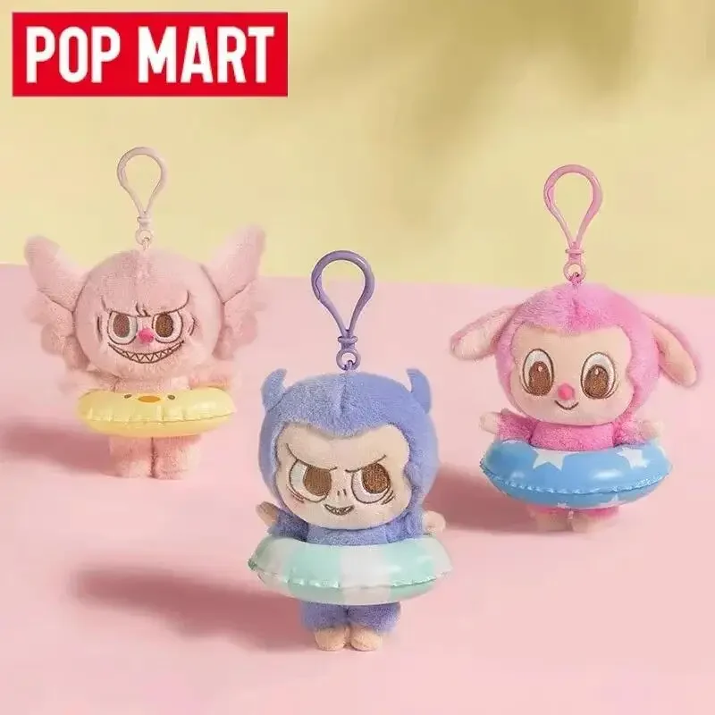 Фото POP MART THE MONSTERS Labubu Party Series: Плюшевый брелок-подвеска «Плавательный круг», милые игрушки-сюрпризы в закрытой упаковке №2