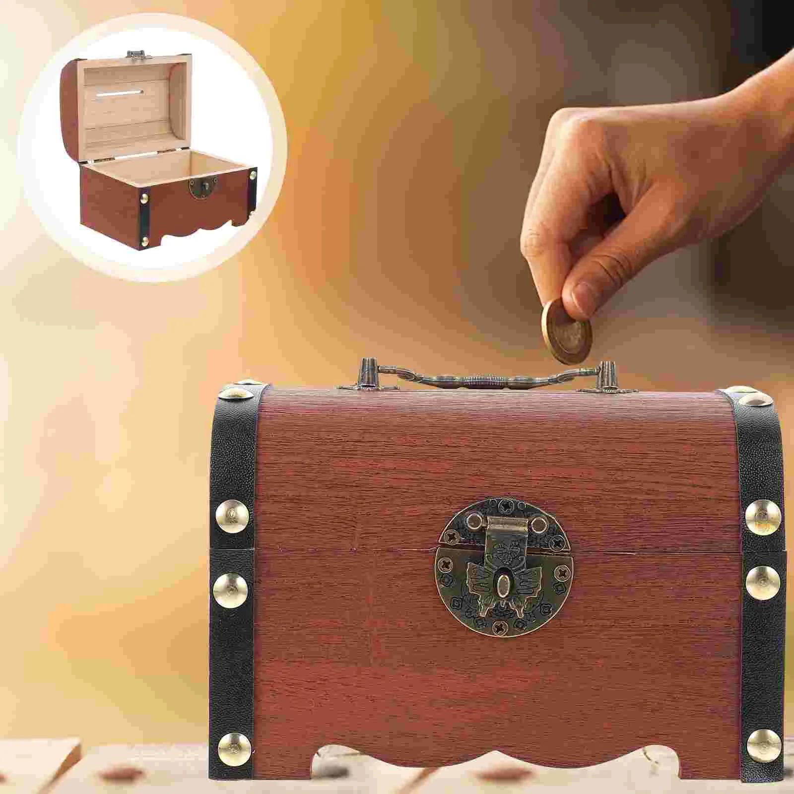 

Box Money Bank Treasurelockcoin Kidswoodens Storage Piggy Woods Savings Keyorganizer Keepsaketoy Jewelry Mini Safe Cash Locking