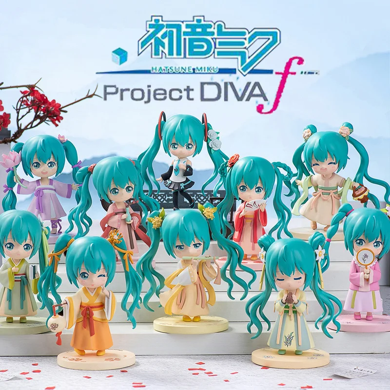 

Hatsune Miku Chinese Style Blind Box Flowers Series Mysterious Box Kawaii Anime Girl Action Figure Model Toys Ornament Kids Gift