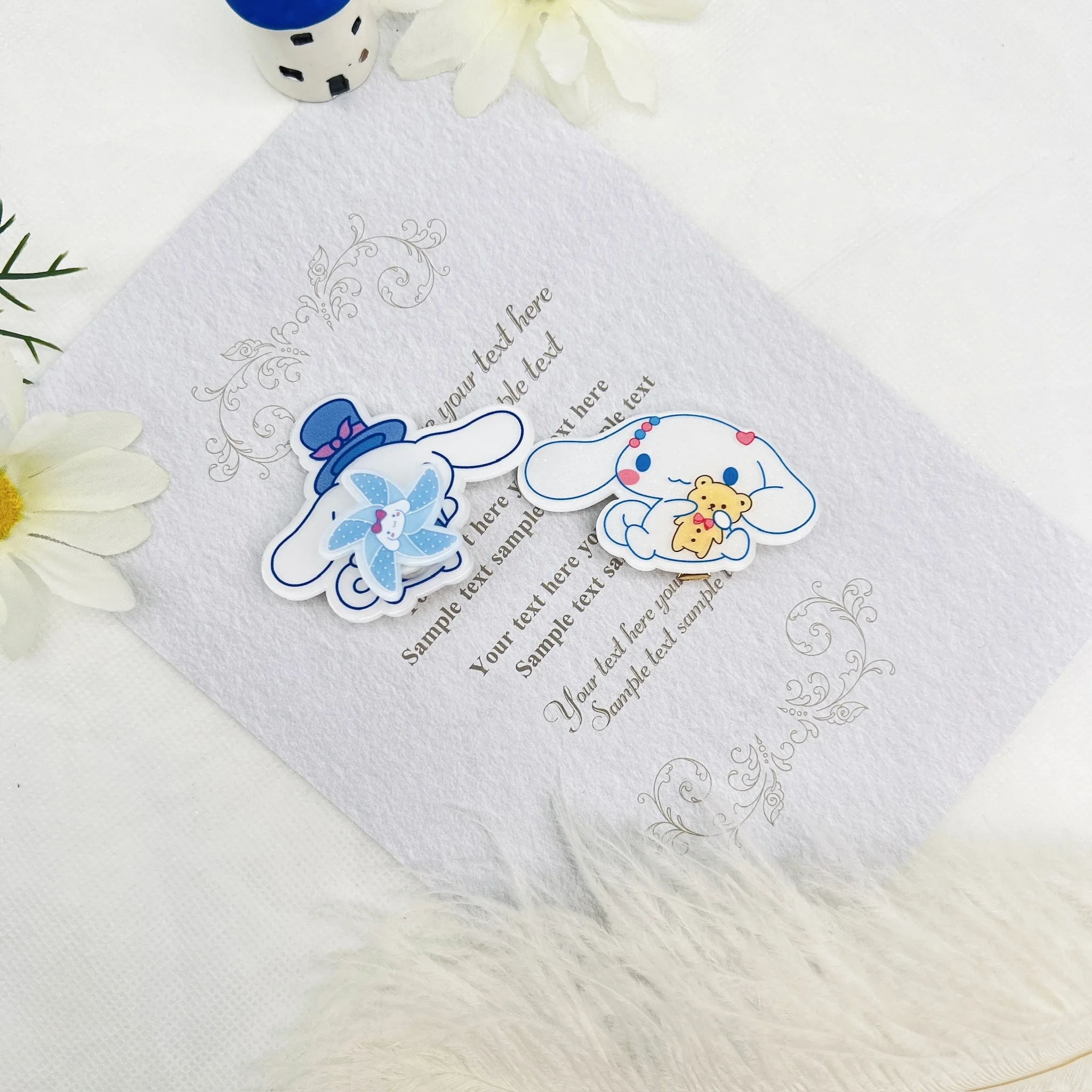 Набор Заколок Для Волос В Стиле Аниме Sanrio Из 2 Креативных Аксессуаров С