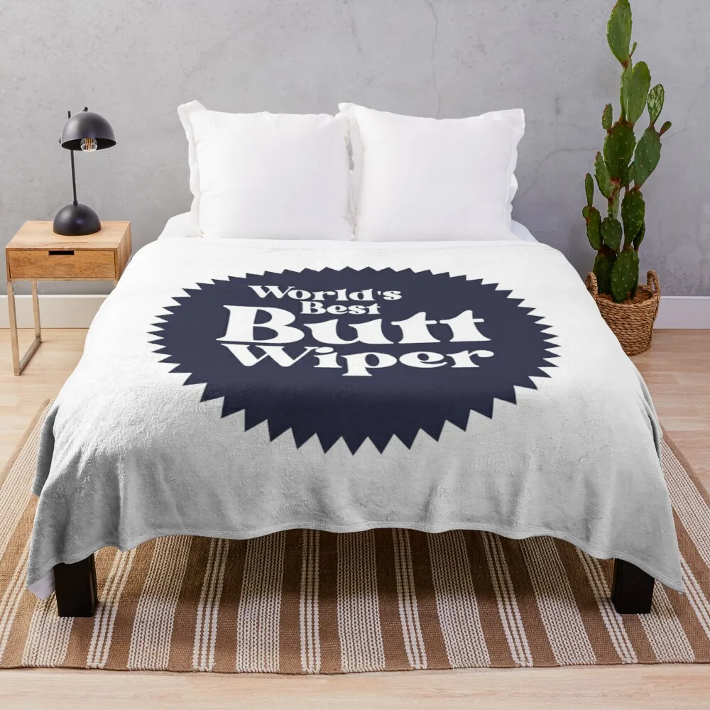 

Worlds Best Butt Wiper FunnyThrow Blanket Comforter Blanket Softest Blanket