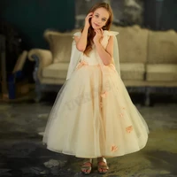 cream aline birthday flower girl dress patal photography shoot toddler kids baby pageant party dresses custom made