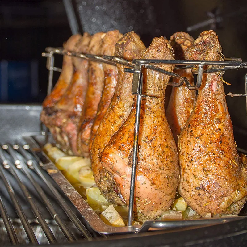 

Подставка под ножки курицы из нержавеющей стали, для барбекю, гриля, барбекю, уличный табурет, шасси для переноски, аксессуары для гриля Weber