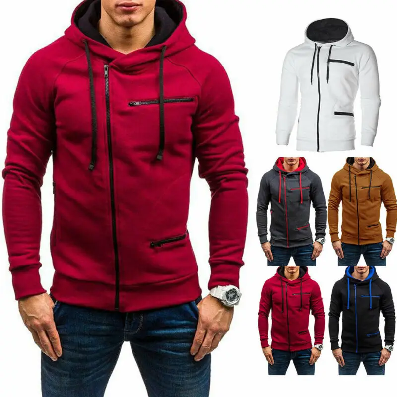 

Winter Autumn Men's Warm Hoodie Hooded Sweatshirt 2020 Brand New Fashion Coat Jacket Outwear Jumper Winter Sweater