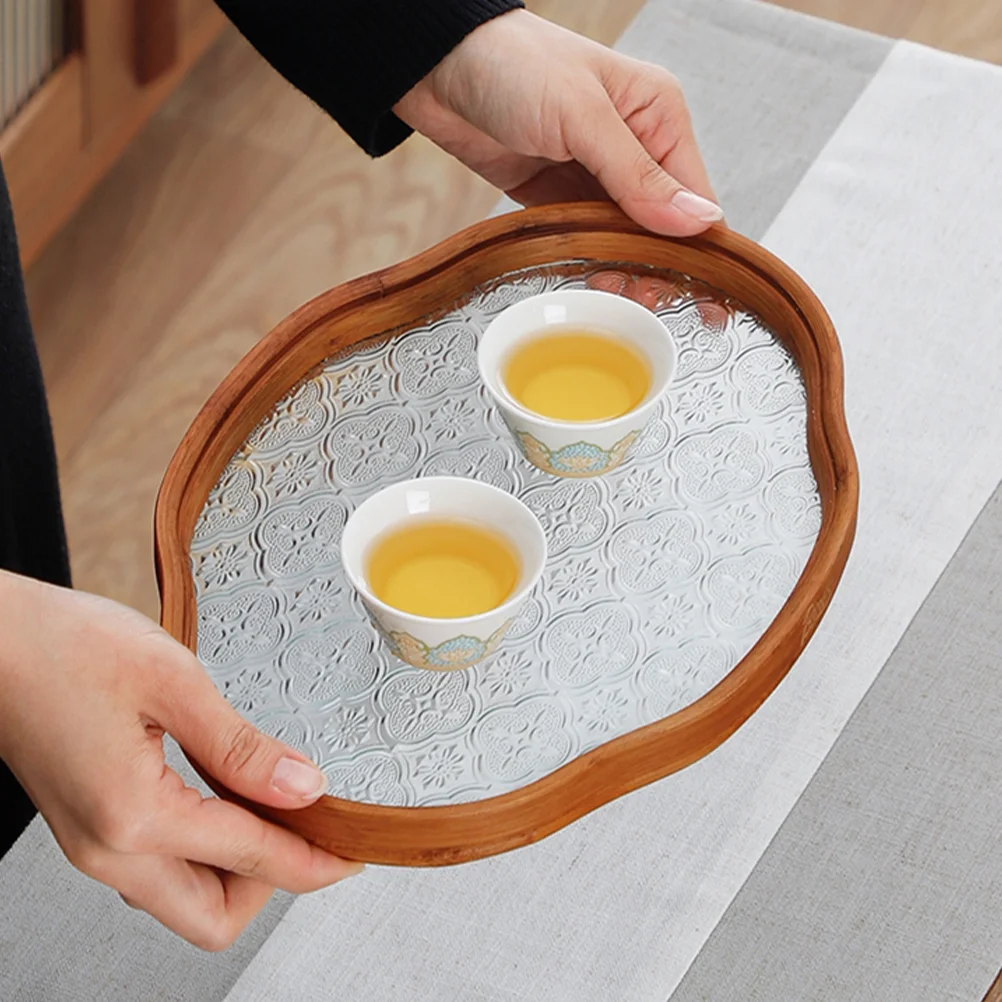 

Perfume Tray Coffee Table Tea Dessert Plate Serving Bamboo Large Dinner Trays Eating