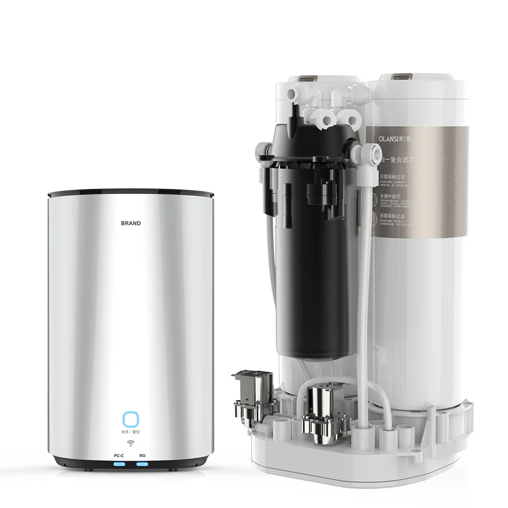 

Ambient Water Tap Water Connect Undersink Tankless Direct Piping 400GPD Reverse Osmosis RO Water Filter Water Purifier