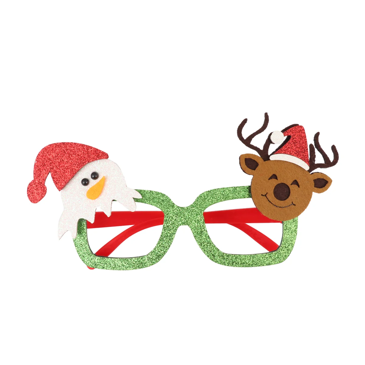 

2pcs Glasses Shiny Decorative Creative Stylish Christmas Glasses for Children