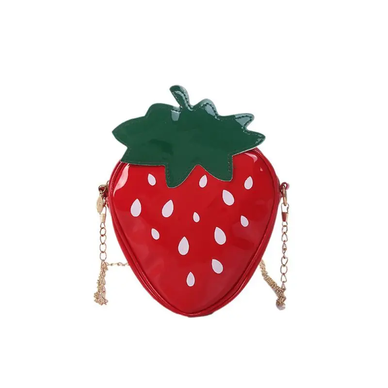 

Cute Pineapple Strawberry Shape Shoulder Mini Chain Crossbody Bag for Women Satc