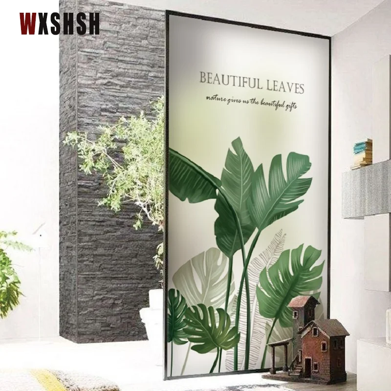 Наклейки на стекло статический виниловый узор с растительным узором защита от