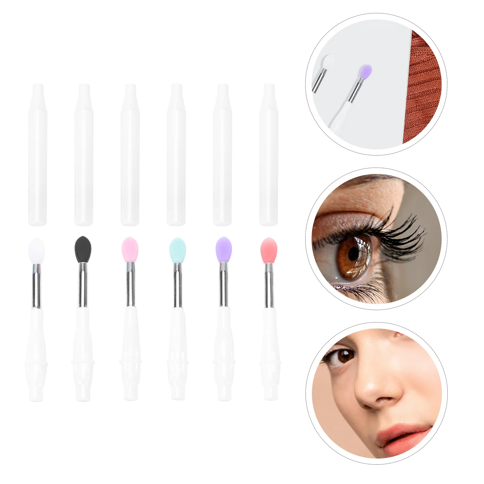 

6Pcs Silicone Lip Brushes Lip Mask Lipstick Brushes Women Lipstick Applicators