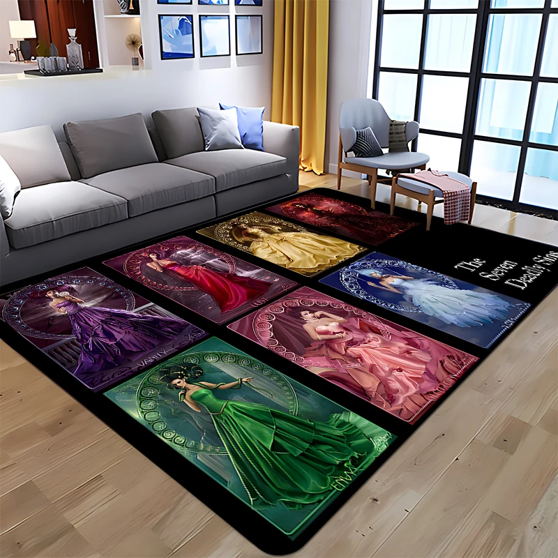 The Seven Deadly Sins Printed Carpet Living Room Home Decor Sofa Table Rug Anti Slip Chair Cushion Lounge Mat large rug