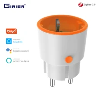 girier tuya zigbee 3 0 smart plug socket eu 16a with energy metering timing voice control function works with alexa google home
