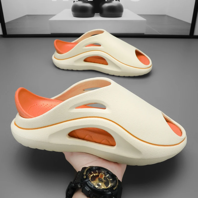 Thick Platform Bathroom Home Slippers men Fashion Soft Sole EVA Indoor Slides men's Sandals 2023 Summer Non-slip Flip Flops