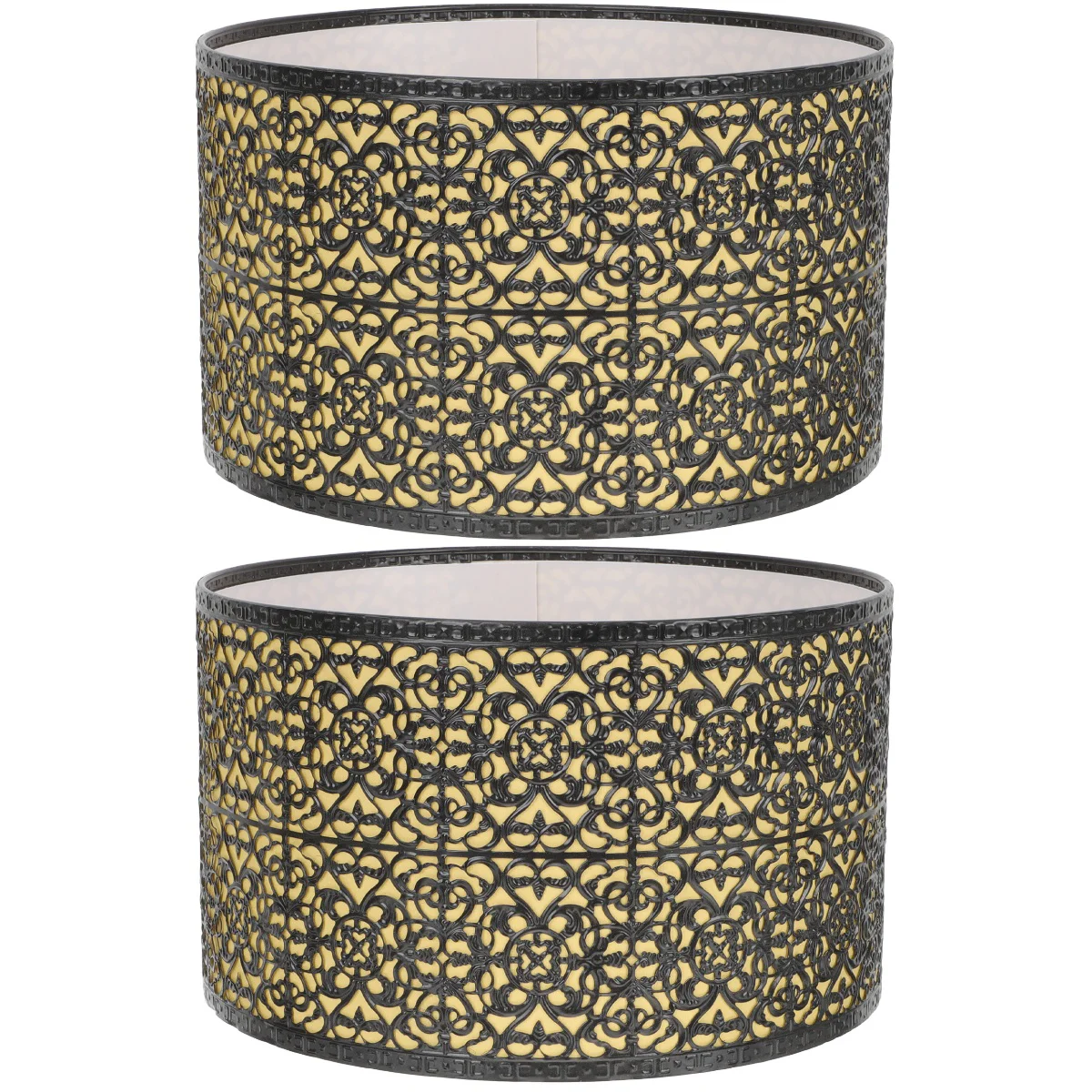 

2pcs Replacement White Lamp Shades Metal Lamp Cover Decorative Table Light Cover for Home Hotel(E27/E14)