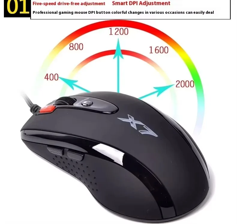 Фото A4TECH BLOODY X7-710K Мышь Проводная одномодовая игровая мышь с быстрым откликом и низкой задержкой ПК Офисный аксессуар Мыши World Warcraft №5