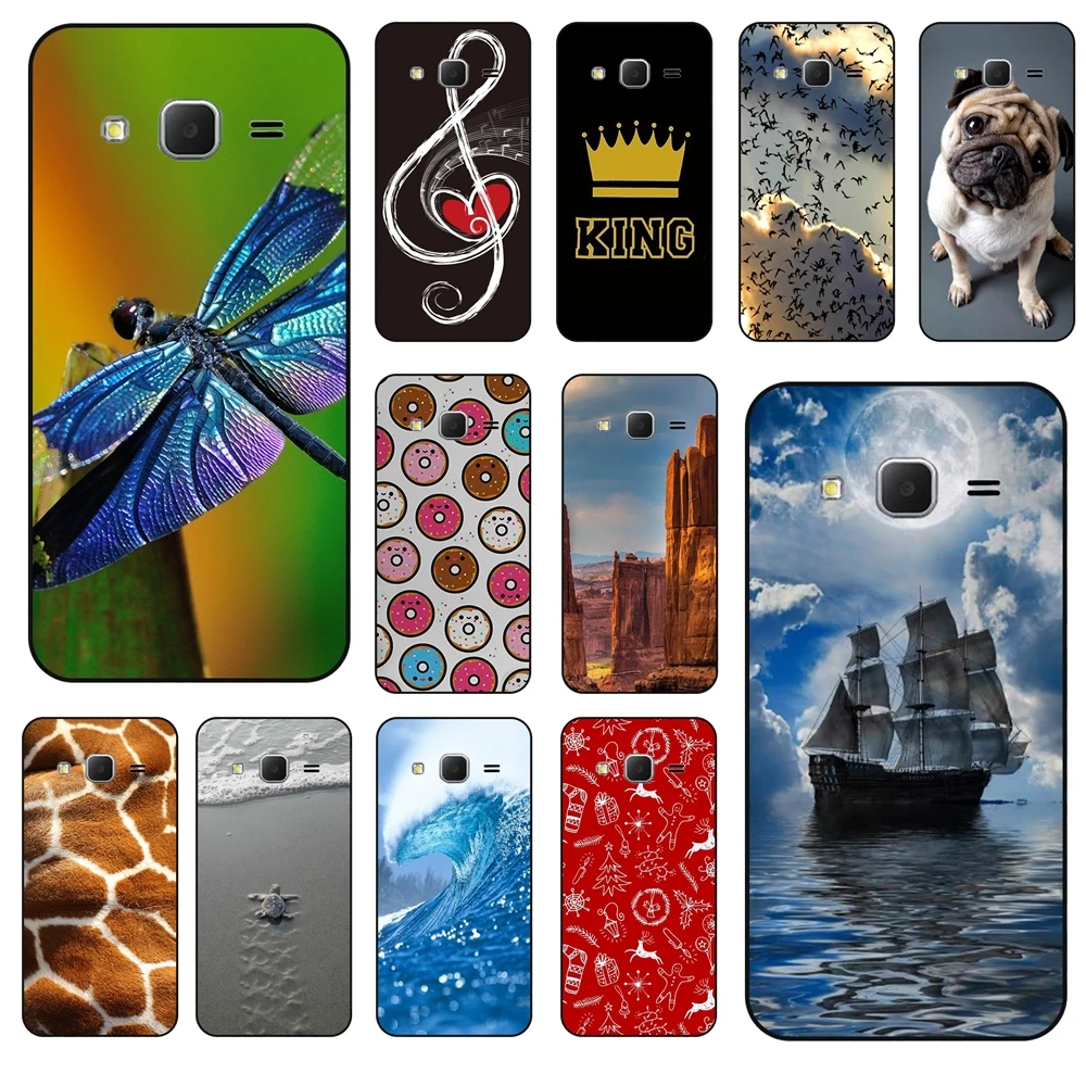 Для Samsung Galaxy CorePrime Прямая поставка башня черная Водонепроницаемая Роскошная Черная задняя крышка роскошный силиконовый чехол для Galaxy