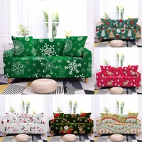 merry christmas sofa cover set deer xmas decor snowman stretch elastic non slip l corner holiday slipcover couch for living room