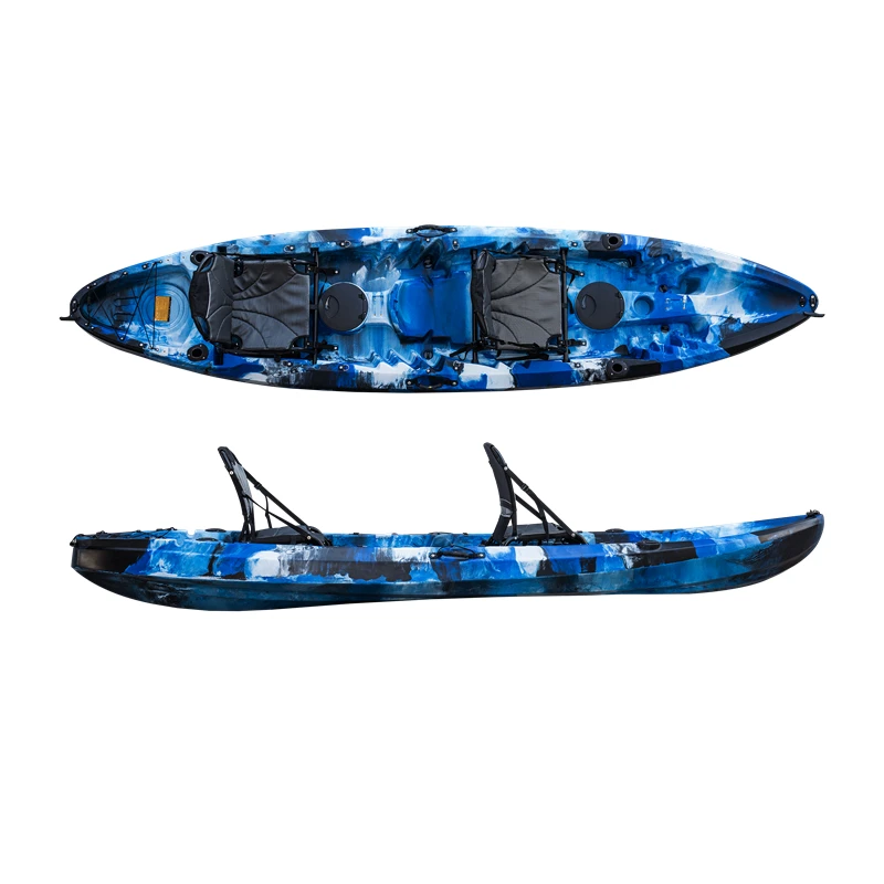 

Recreational cheap price canoe fishing kayak, roto molded 2-3 person family rowing boat