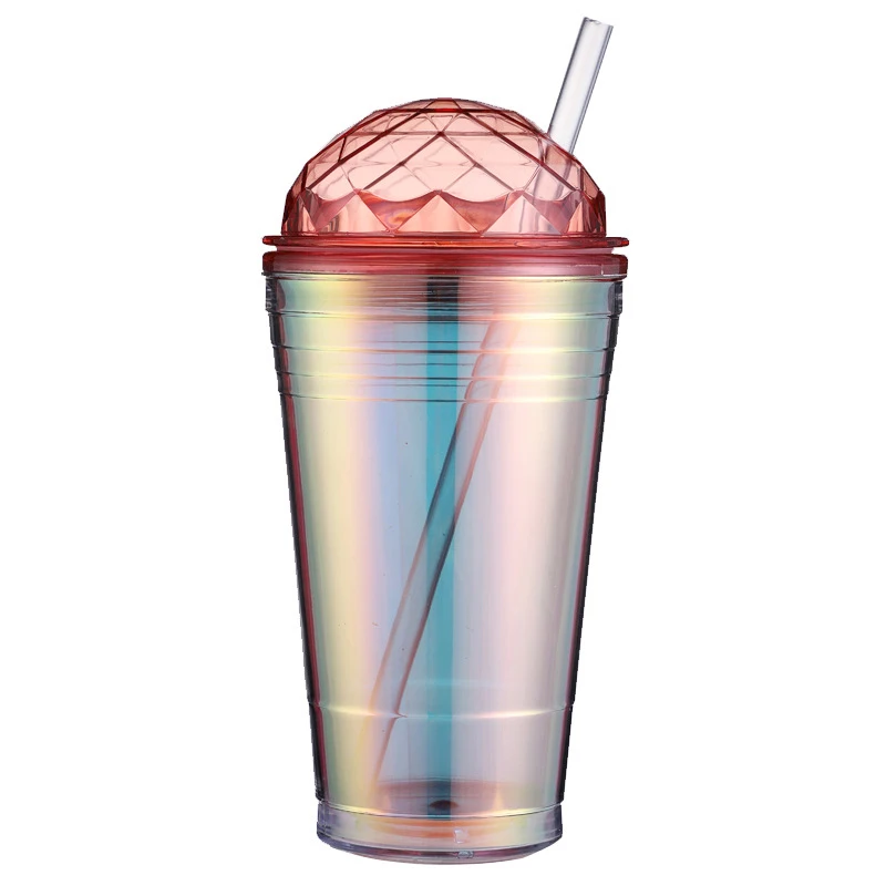

Plastic Cups with Lids and Straws for Adults and Kids, Bulk Tumblers for Iced Coffee Tea and Smoothie, To go Summer Cups for Par