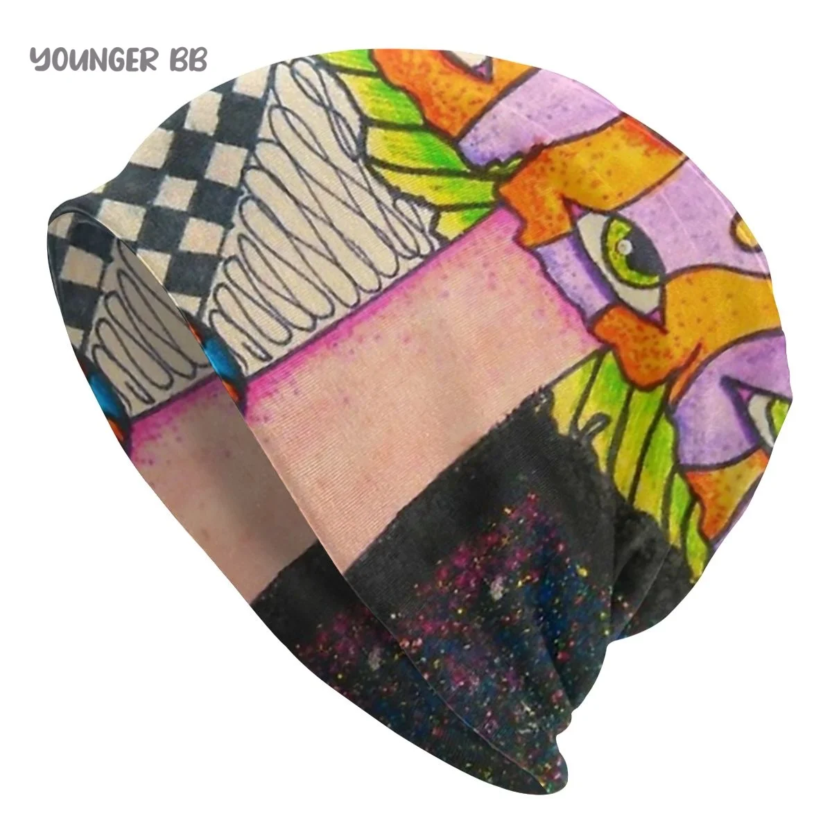 

Вязаная шапка «все видимые глаза» для мужчин и женщин, шапки-бини, вязаная шапка «все видимые грибы», наушники в стиле хип-хоп, шапка, облегающие шапки