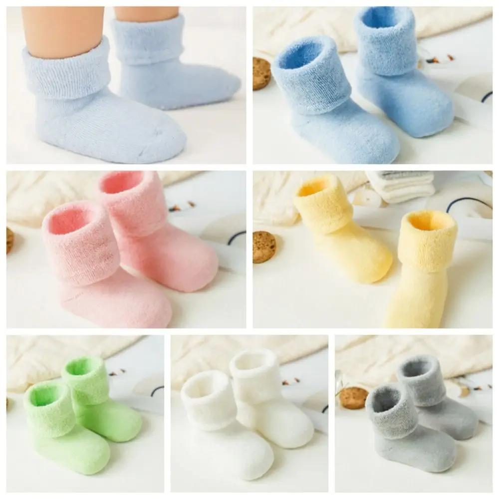 

Носки Детские утепленные однотонные осенне-зимние в Корейском стиле