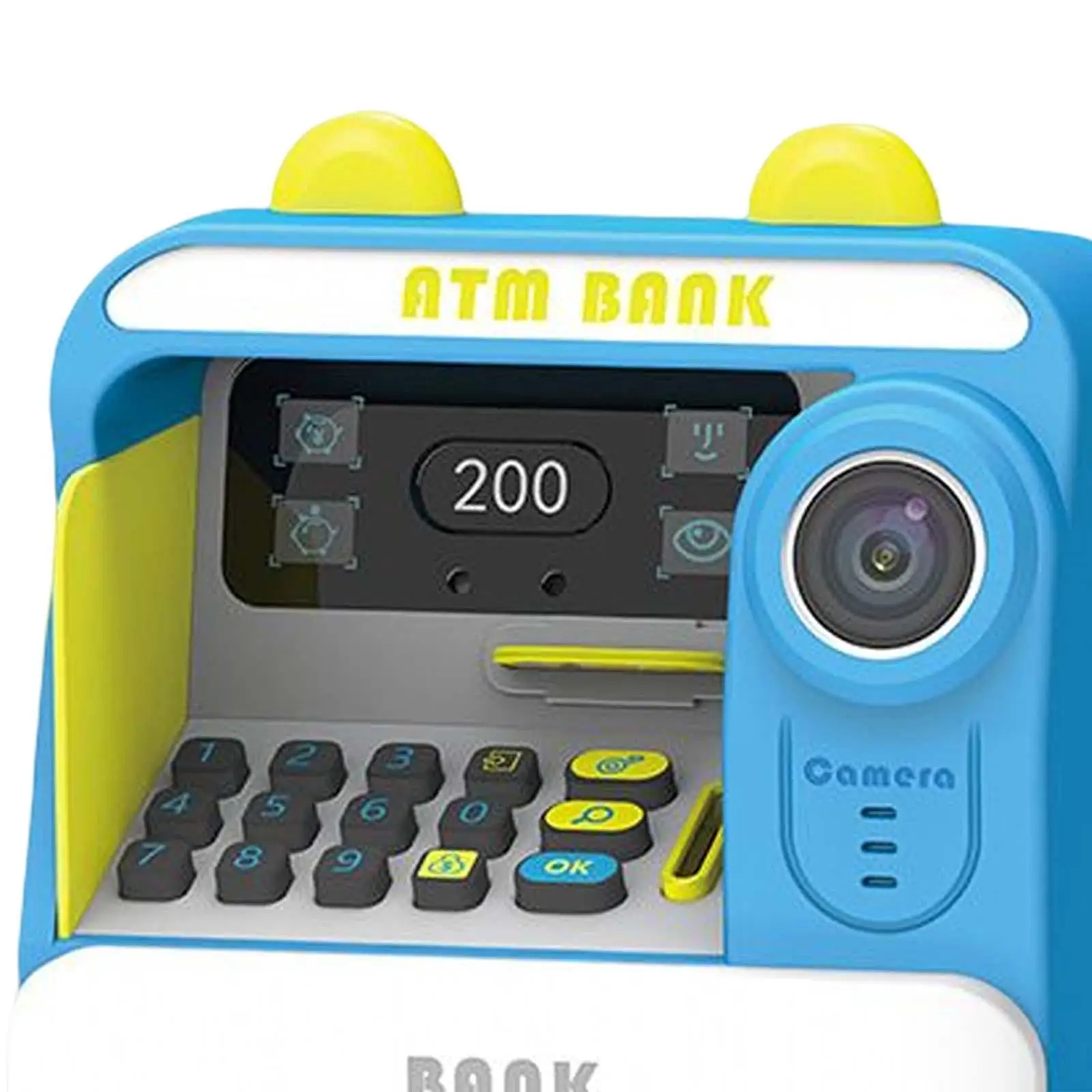 

Piggy Bank Toy small atm Machine Coin Cash Register Toys for Children Girls Blue