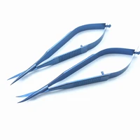 12 5cm ophthalmic surgery scissors flat handle eye micro scissors stainless steel titanium