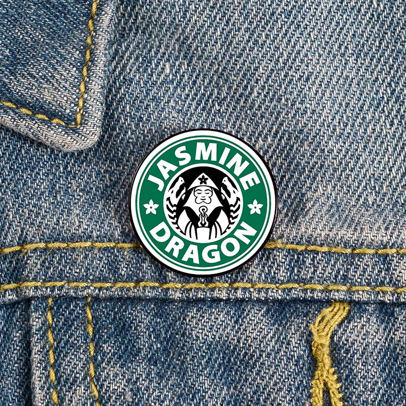 

The Jasmine Dragon Printed Pin Custom Funny Brooches Shirt Lapel Bag Cute Badge Cartoon Jewelry Gift for Lover Girl Friends