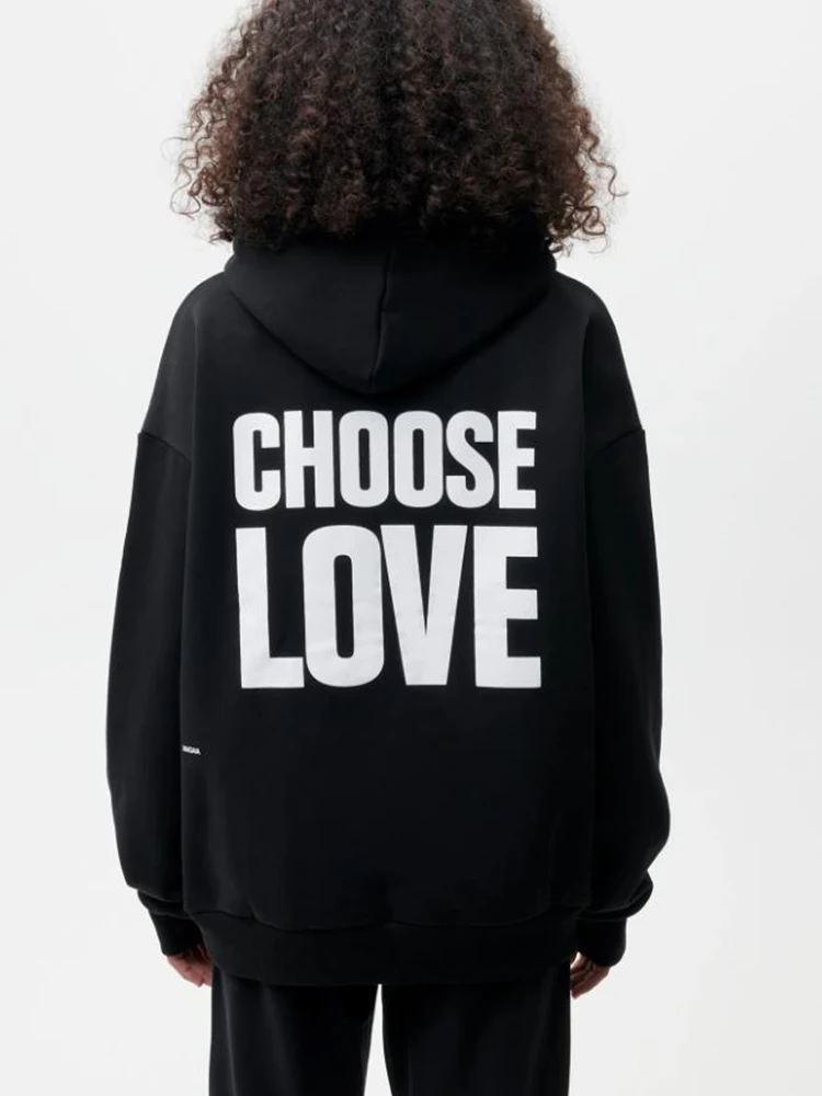 

Новинка, толстовка с надписью Love PANGAIA x Choose для женщин и мужчин, спортивный костюм, топ с капюшоном, модные штаны для бега, комплект из 2 предметов