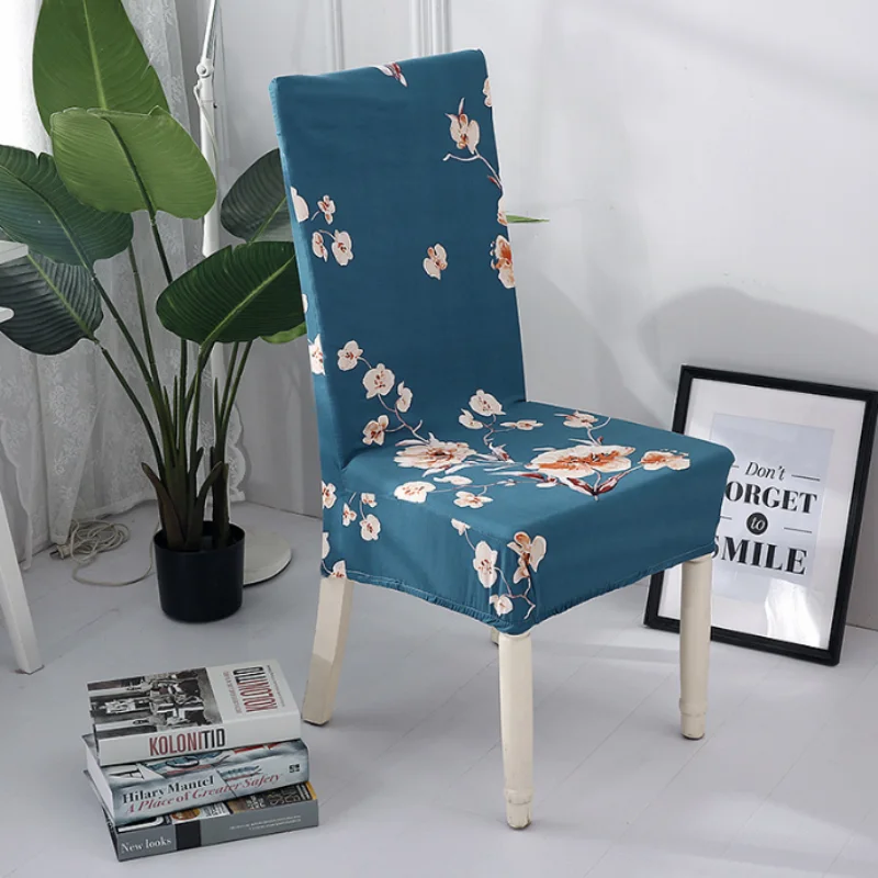 

Spring And Summer Soft Texture Mordern Flower Printed Chair Cover Comfortable High Quality Elastic Modern Chair Cover