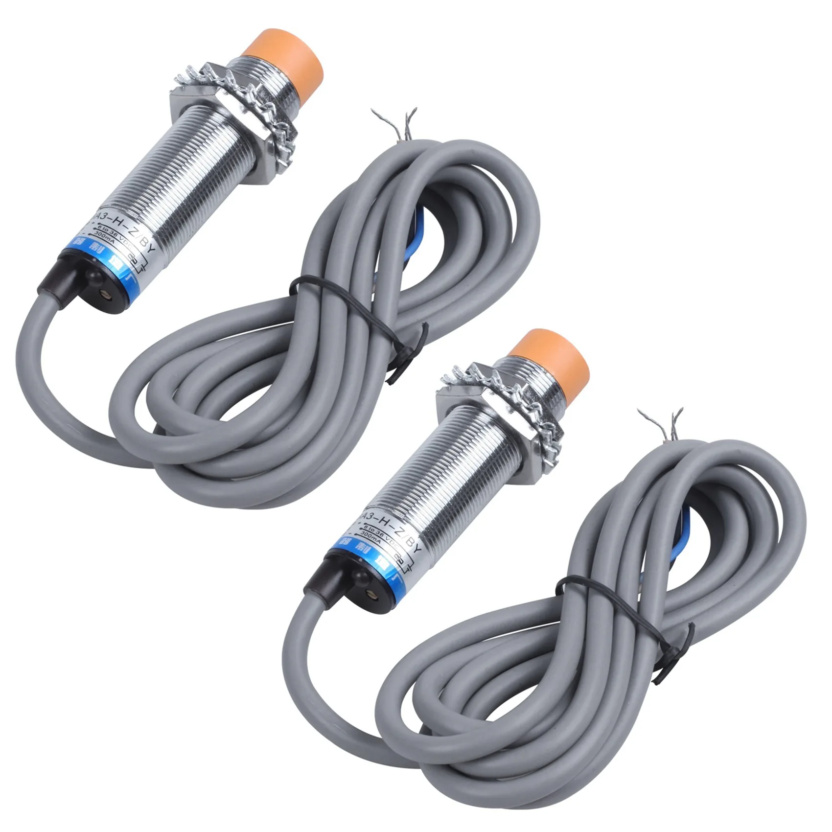 

2X LJC18A3-H-Z/BY 1-10mm Capacitance Proximity Sensor Switch PNP NO DC 6-36V 300MA