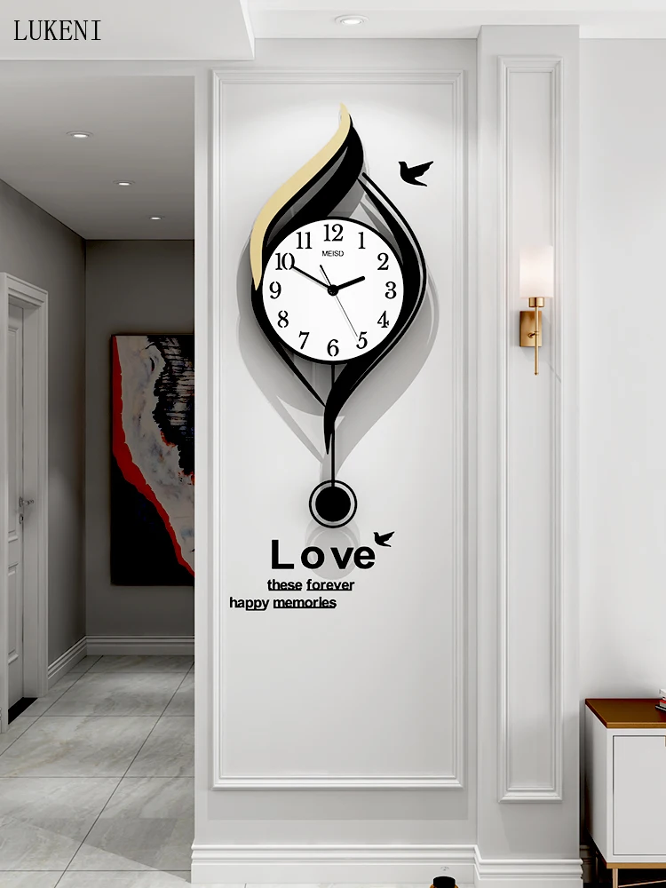 

Wall Clock Living Room Home Modern Minimalist Atmosphere Creative Clock Light Luxury Wall Decoration Nordic Personality Clock