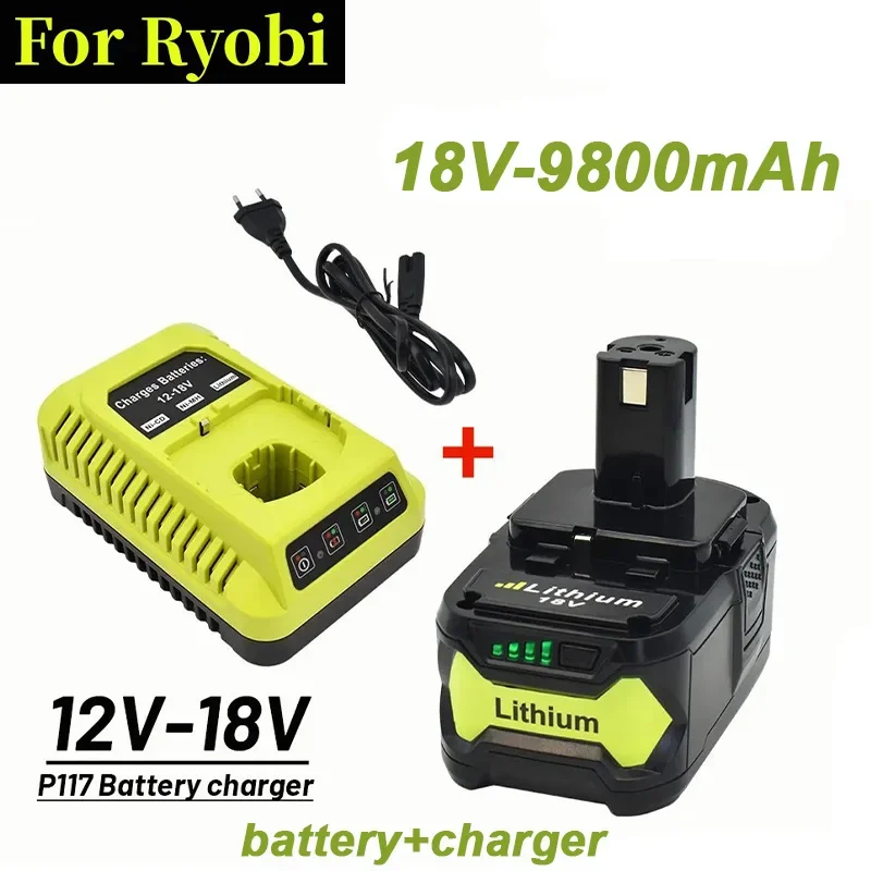 

Новый беспроводной Электроинструмент Ryobi One 18 в литий-ионная батарея 9800mahbpl1820 P108 P106 Rb18l50 Rb 18l4018V зарядка