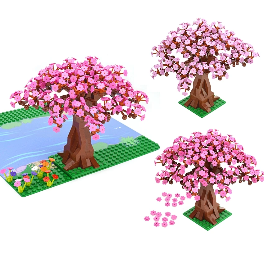 

Конструктор «сделай сам» для дерева, цветок, трава, растения, кубики MOC, аксессуары, развивающие креативные игрушки для детей, совместимы с 3742 19119