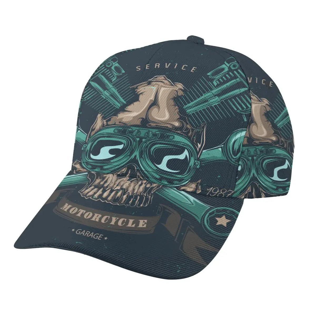 

2021 New Baseball Cap Fishing Caps Men Outdoor Hunting Hat Hiking Hat Mechanic Skull