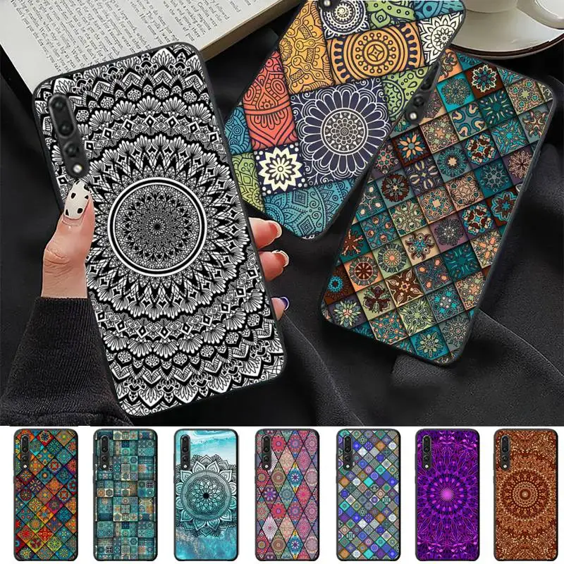 

Mandala Flower Phone Case for Huawei P30 40 20 10 8 9 lite pro plus Psmart2019