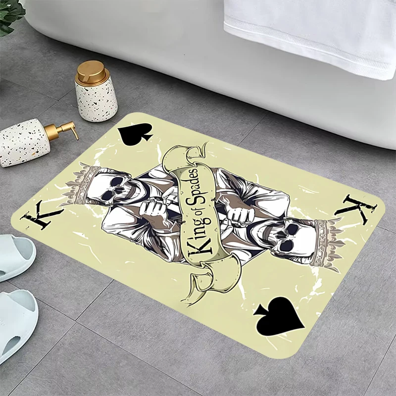 

Poker Mat Rugs Kitchen Floor Carpet Home Entrance Doormat Door Mats Foot Bathroom Hallway Living Room Bath Bedside Non Slip Anti