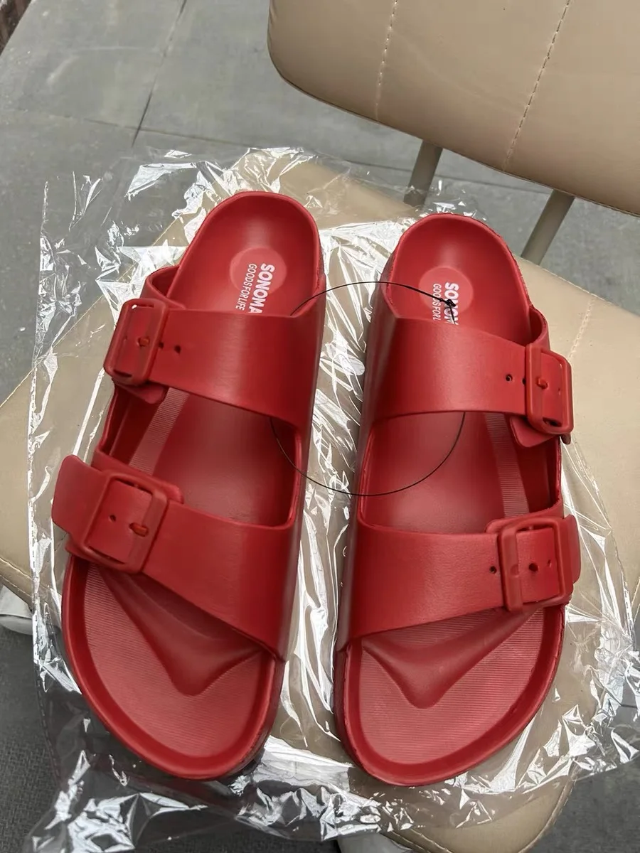 Сандалии на плоской подошве для мужчин и женщин повседневные удобные тапочки